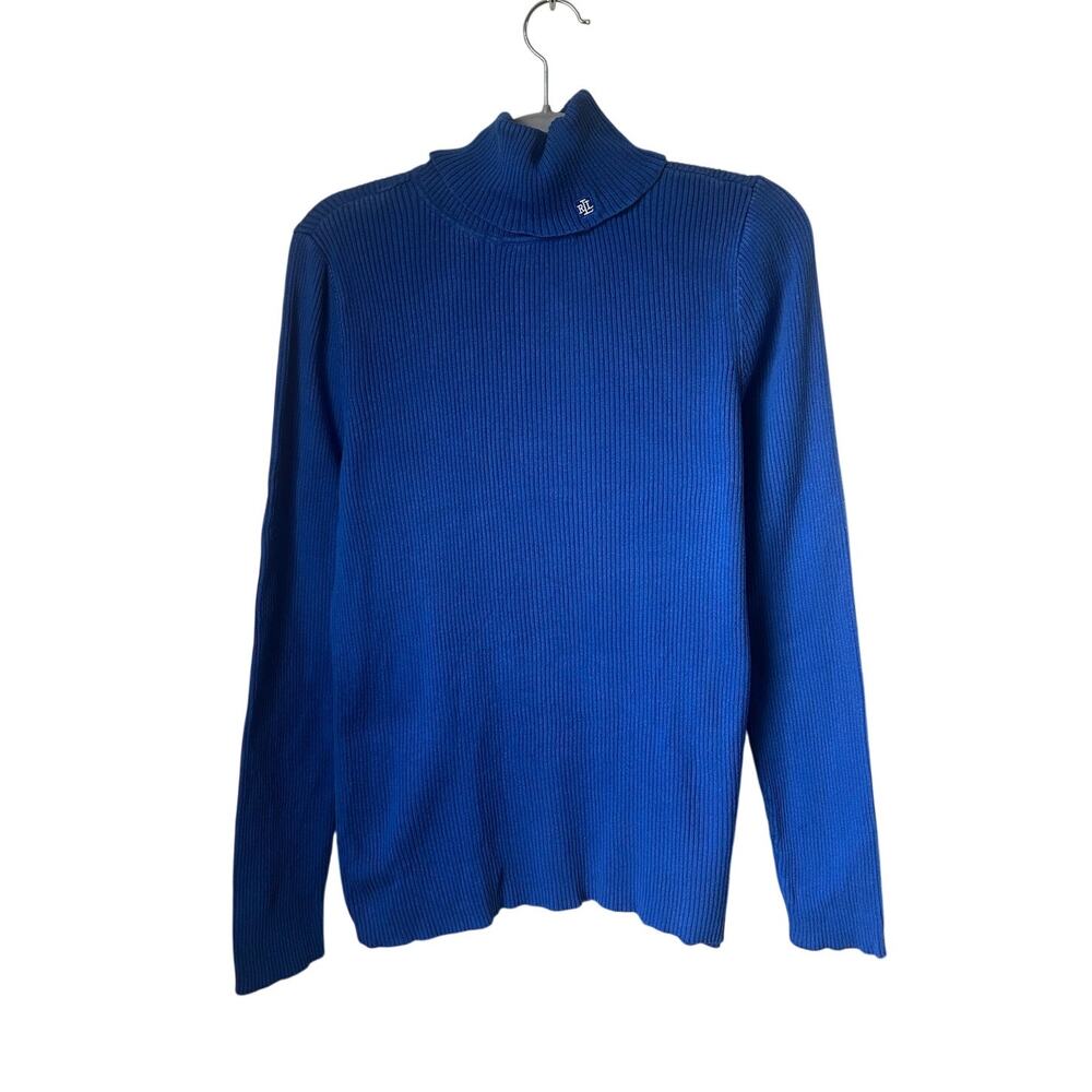 Lauren Ralph Lauren Blue Turtleneck Sweater - Large